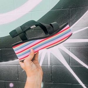 Rainbow Platform Strappy Snadals